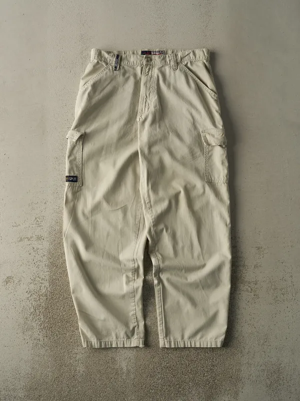 Vintage 98' Beige Split Cargo Pants (33x31.5) sold by Rebalance Vintage