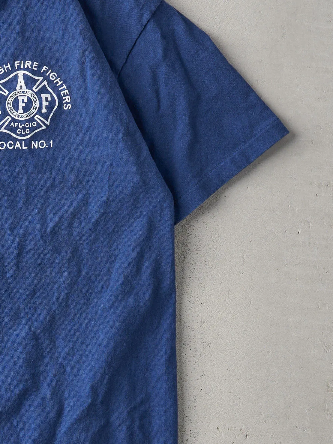Vintage 90s Navy Pittsburgh Fire Dept Tee (M) sold by Rebalance Vintage product image thumbnail 3
