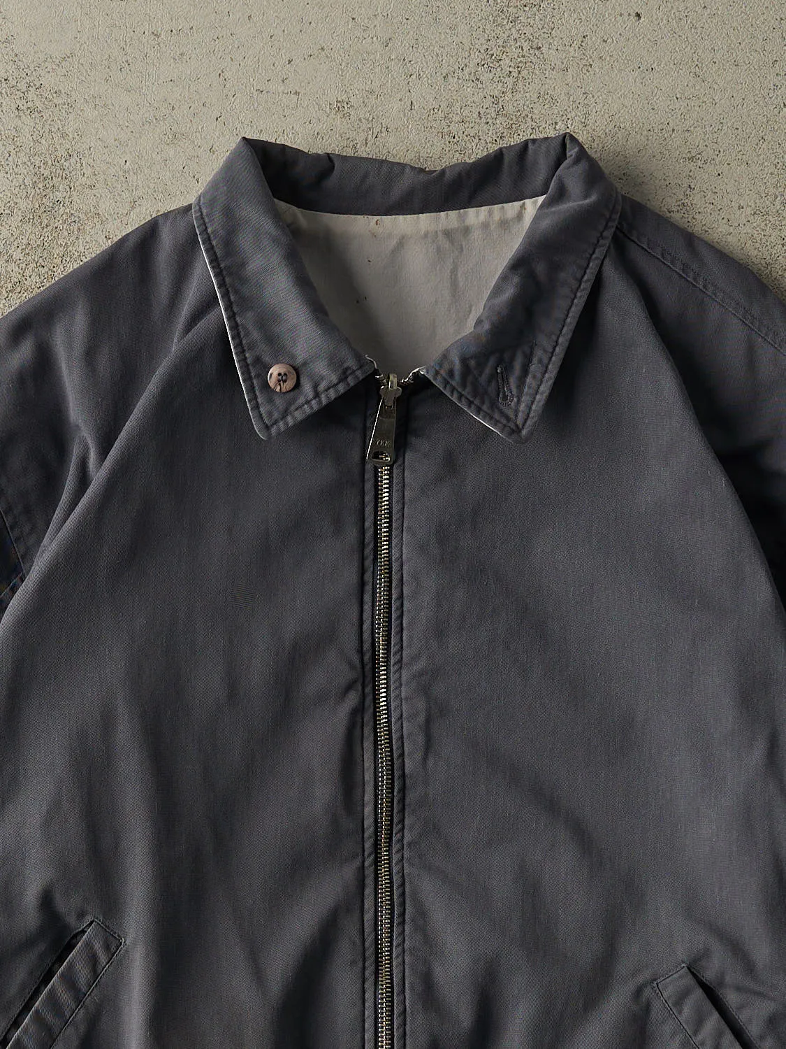Vintage 80s Grey & Navy Reversible Jacket (L/XL) sold by Rebalance Vintage product image thumbnail 3