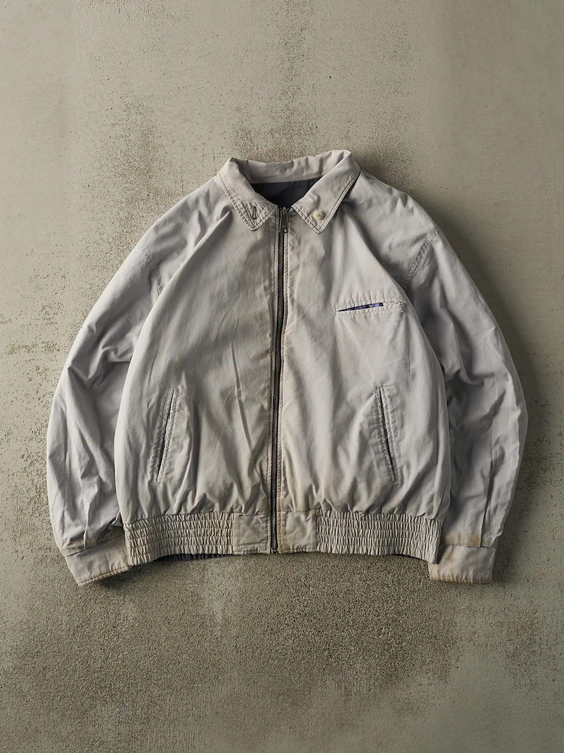 Vintage 80s Grey & Navy Reversible Jacket (L/XL) sold by Rebalance Vintage product image thumbnail 2