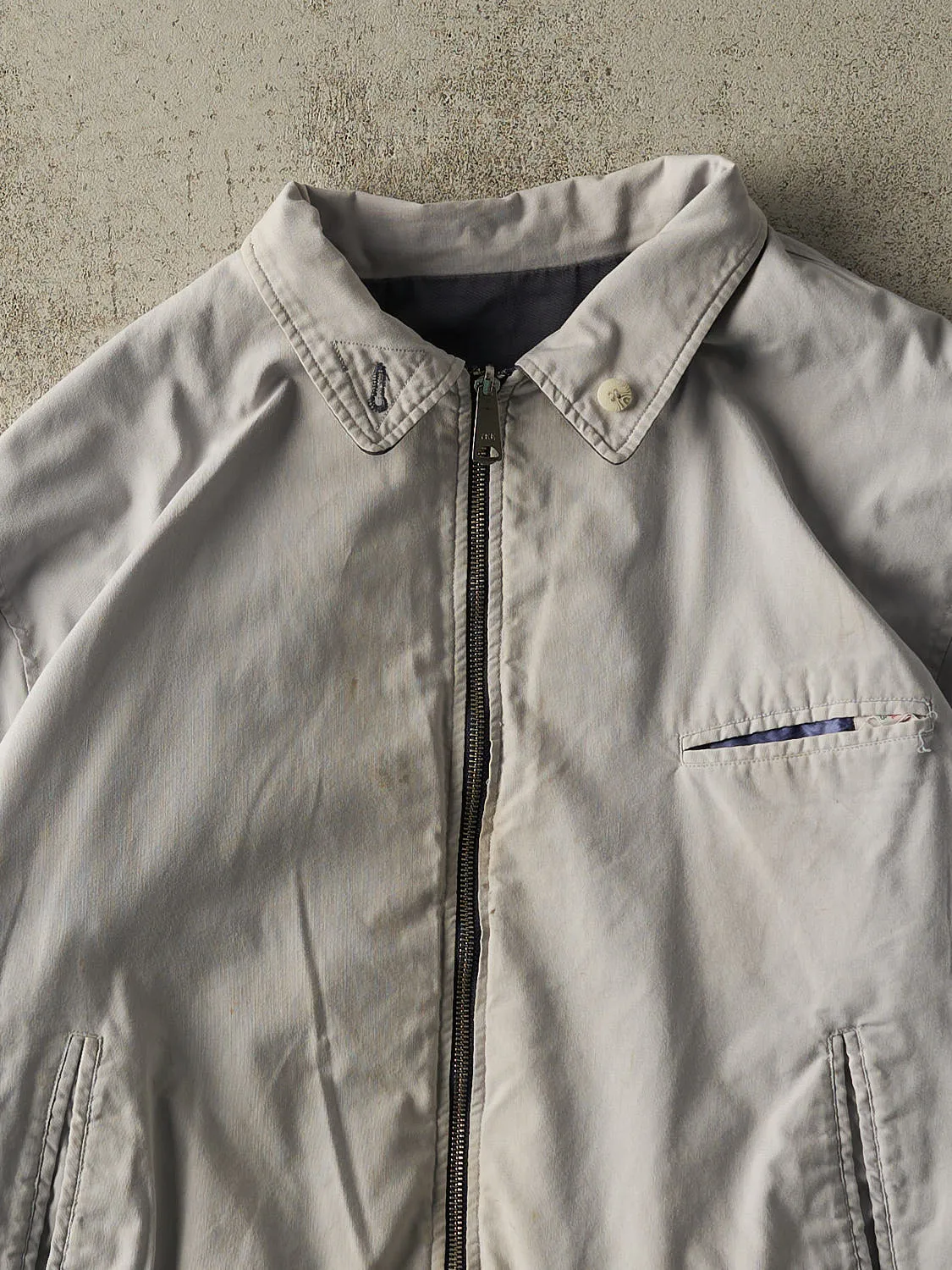 Vintage 80s Grey & Navy Reversible Jacket (L/XL) sold by Rebalance Vintage product image thumbnail 4