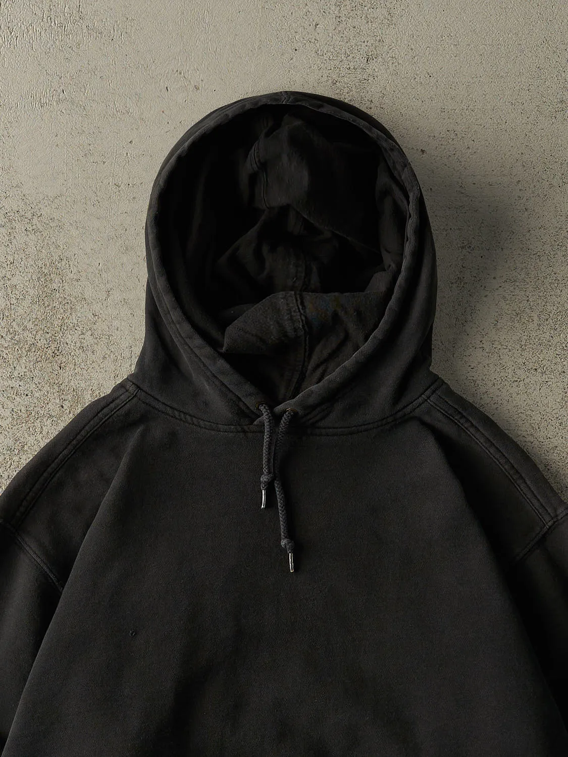 Vintage 90s Faded Black Lee Blank Hoodie (M/L) sold by Rebalance Vintage product image thumbnail 2