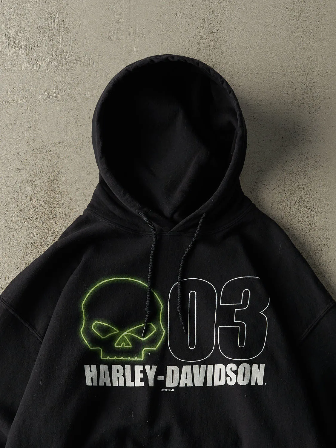 22' Black Perrysburg Ohio Harley Davidson Hoodie (L/XL) sold by Rebalance Vintage product image thumbnail 3
