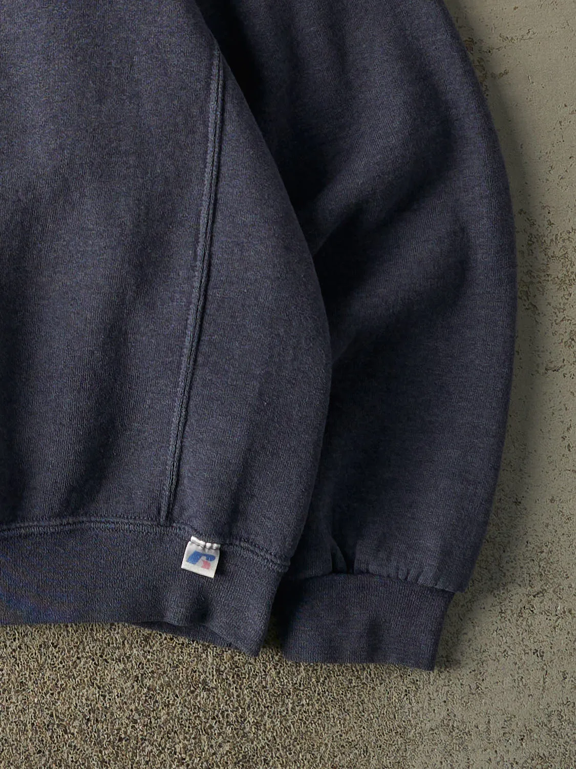 Vintage Y2K Washed Navy Russell Athletic Blank Crewneck (L/XL) sold by Rebalance Vintage product image thumbnail 3