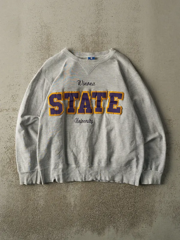 Vintage 90s Grey Winona State University Crewneck (M/L) sold by Rebalance Vintage