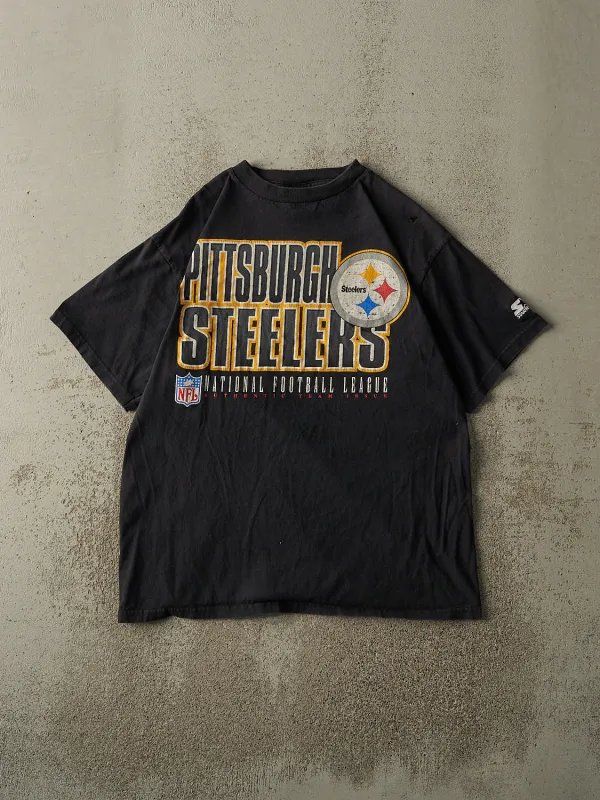 Vintage 90s Black Pittsburgh Steelers Tee (M/L) sold by Rebalance Vintage