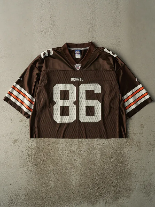 Vintage Y2K Brown Cleveland Browns #86 Dennis Northcutt Cropped Football Jersey (XXL) sold by Rebalance Vintage