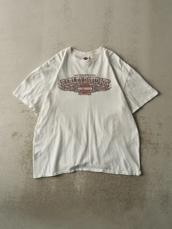 Vintage 13' White Leesburg Florida Harley Davidson Tee (XL/XXL) sold by Rebalance Vintage