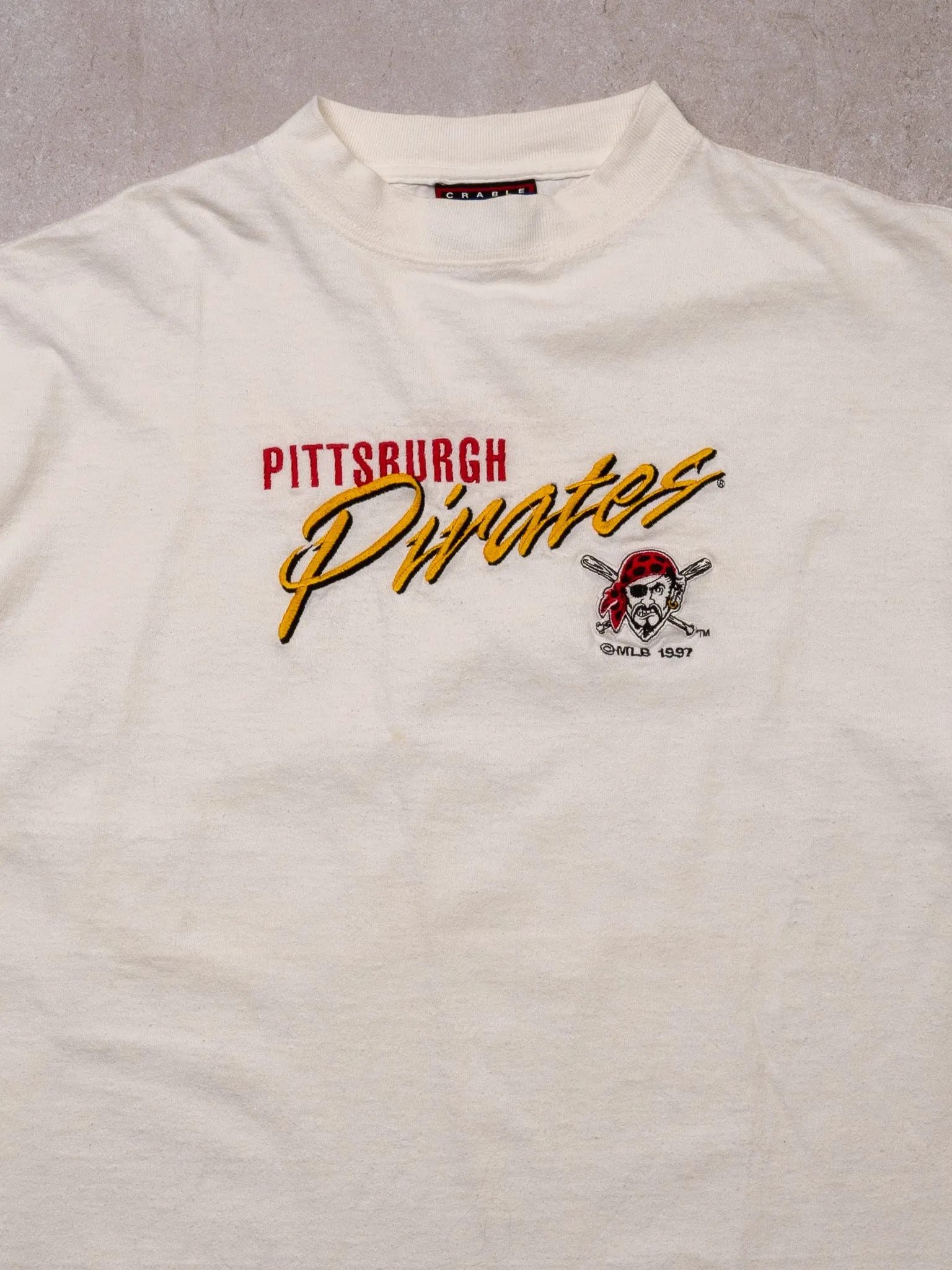 Vintage '97 White Pittsburgh Pirates Embroided Tee (L) sold by Rebalance Vintage product image thumbnail 3