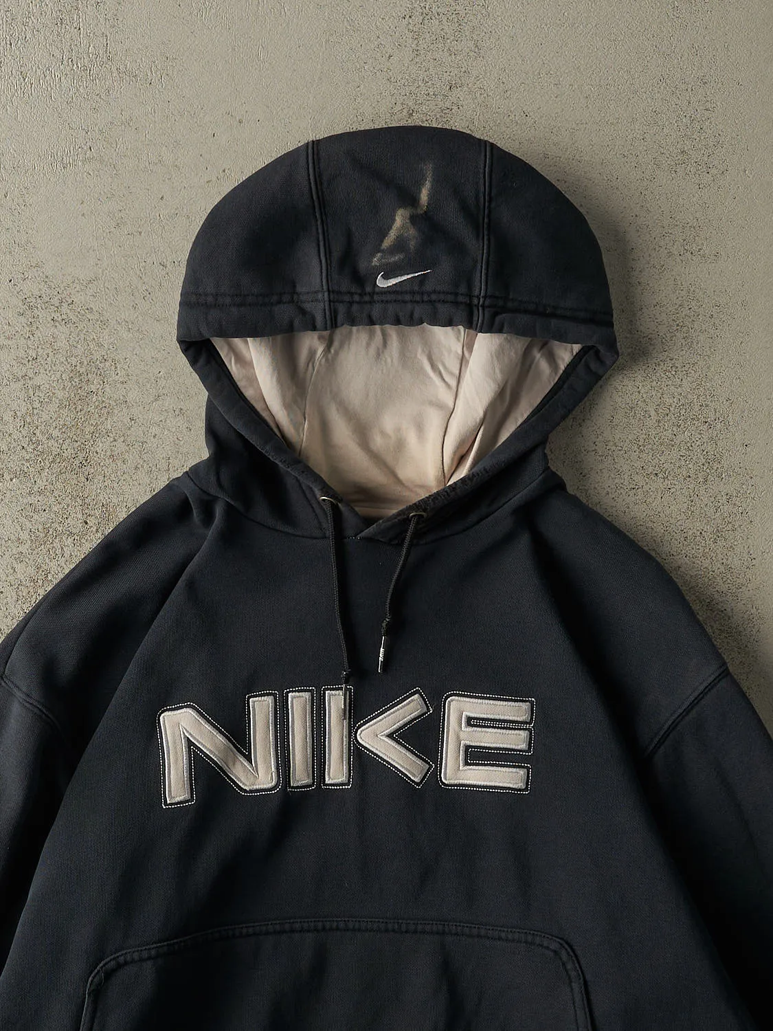 Vintage Y2K Faded Black Nike Embroidered Hoodie (XL) sold by Rebalance Vintage product image thumbnail 4