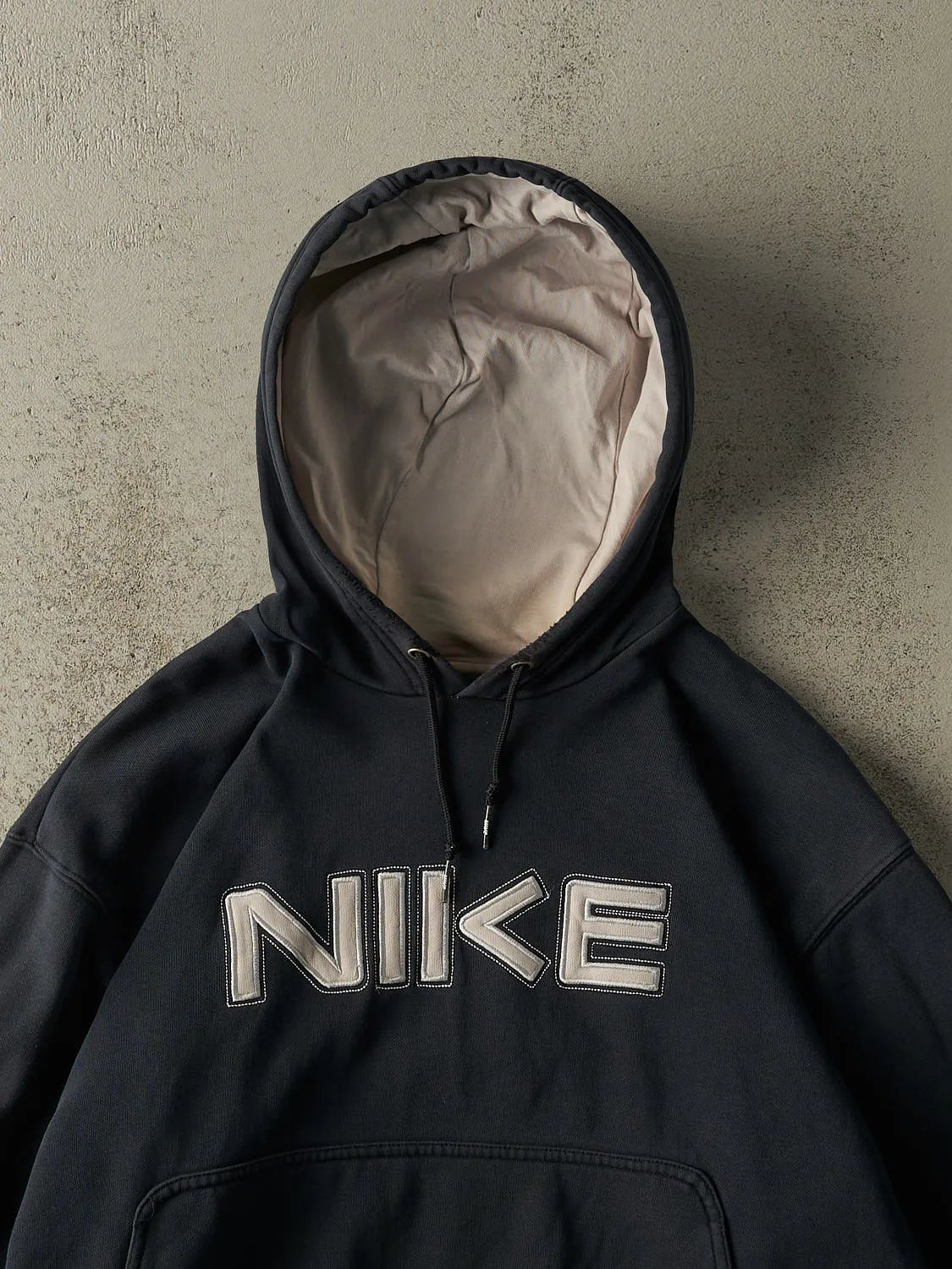 Vintage Y2K Faded Black Nike Embroidered Hoodie (XL) sold by Rebalance Vintage product image thumbnail 2