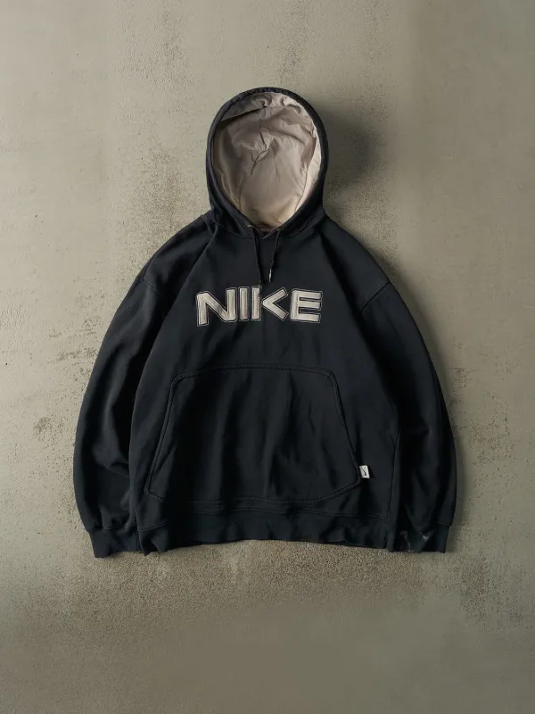 Vintage Y2K Faded Black Nike Embroidered Hoodie (XL) sold by Rebalance Vintage