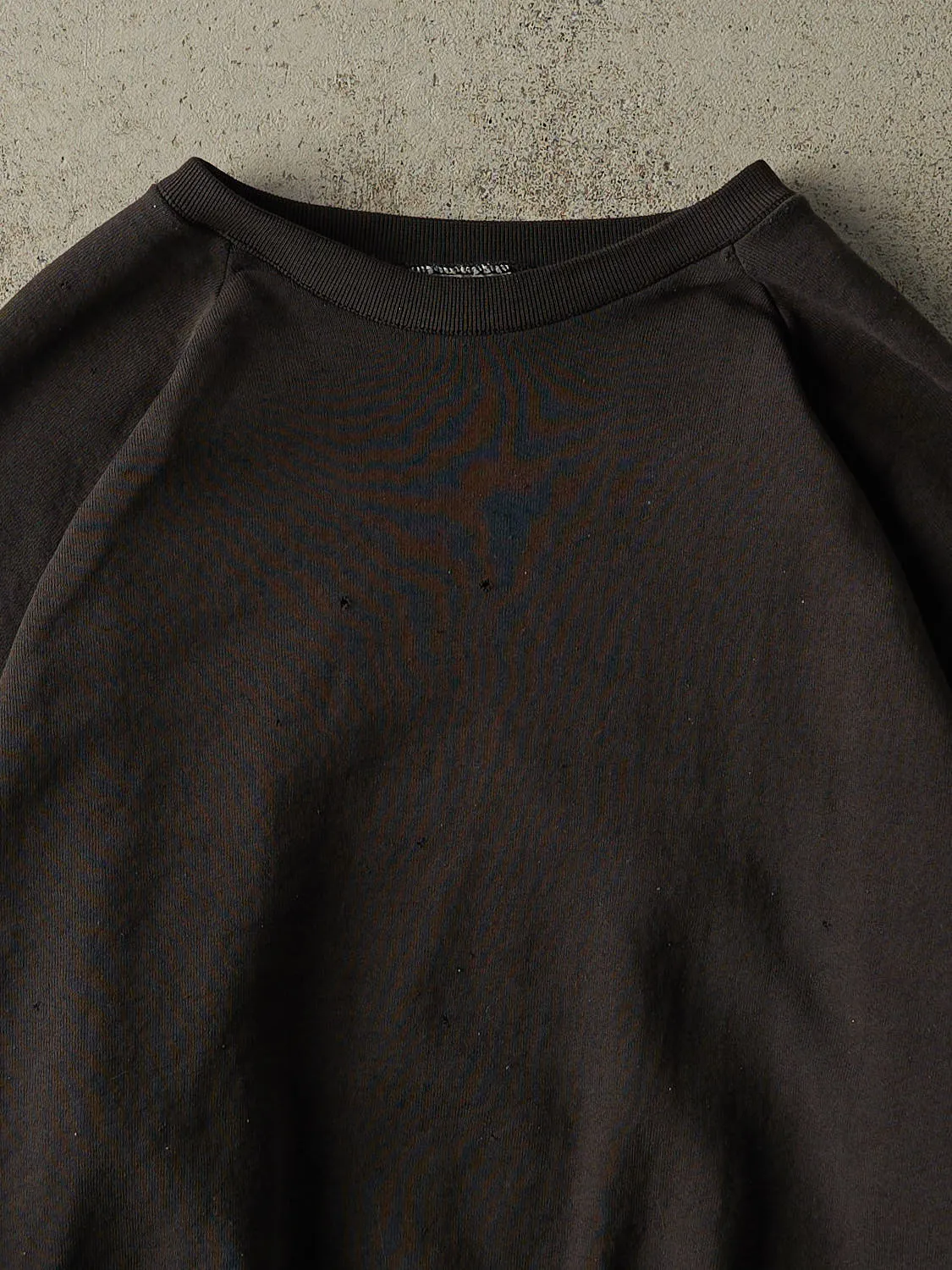 Vintage 80s Faded Black Blank Crewneck (XL) sold by Rebalance Vintage product image thumbnail 2
