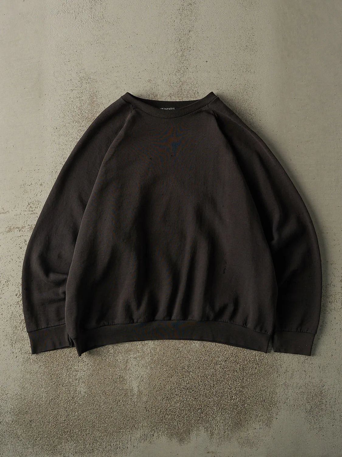 Vintage 80s Faded Black Blank Crewneck (XL) sold by Rebalance Vintage