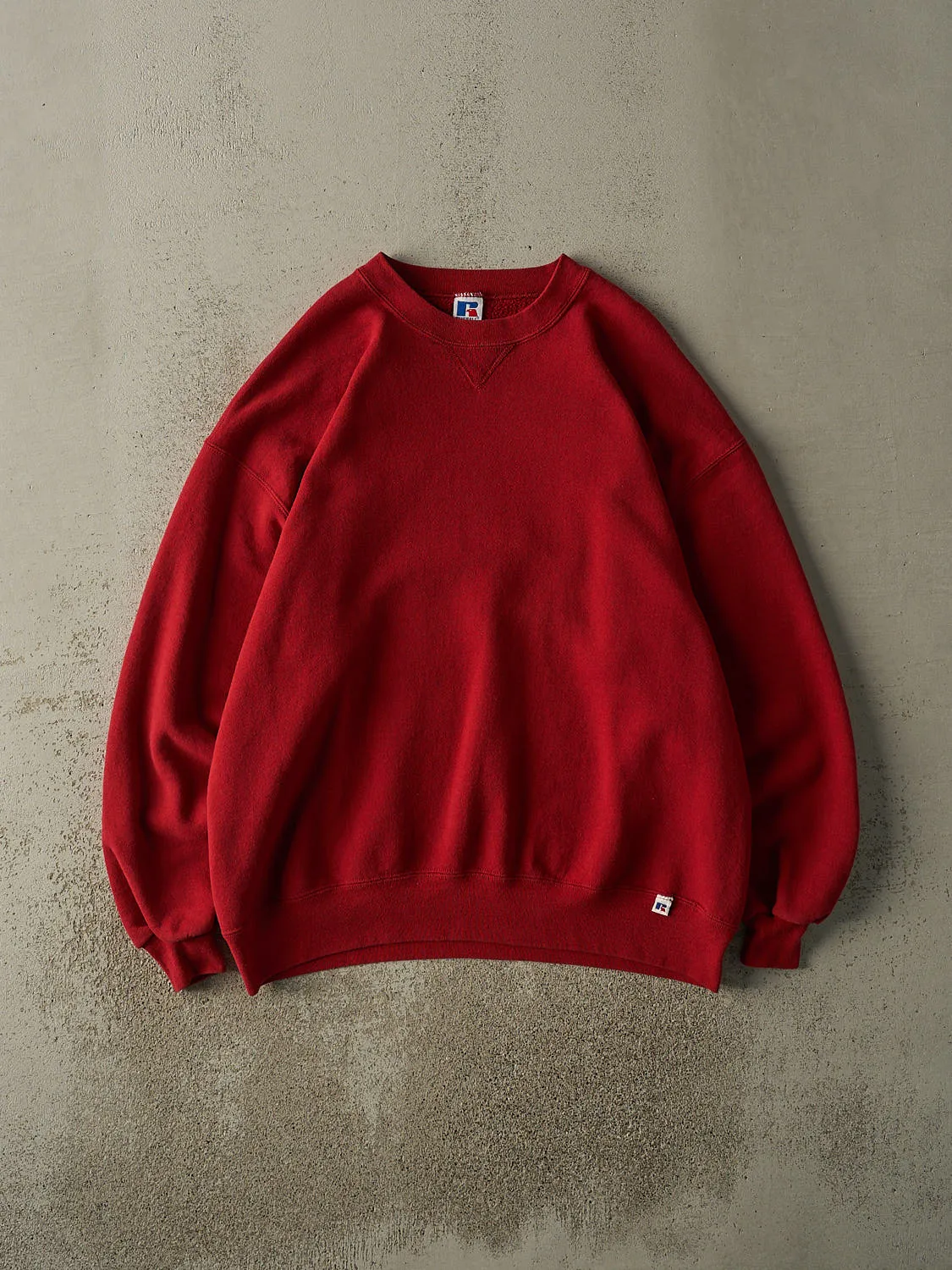Vintage 90s Red Russell Athletic Blank Crewneck (XL/XXL) sold by Rebalance Vintage