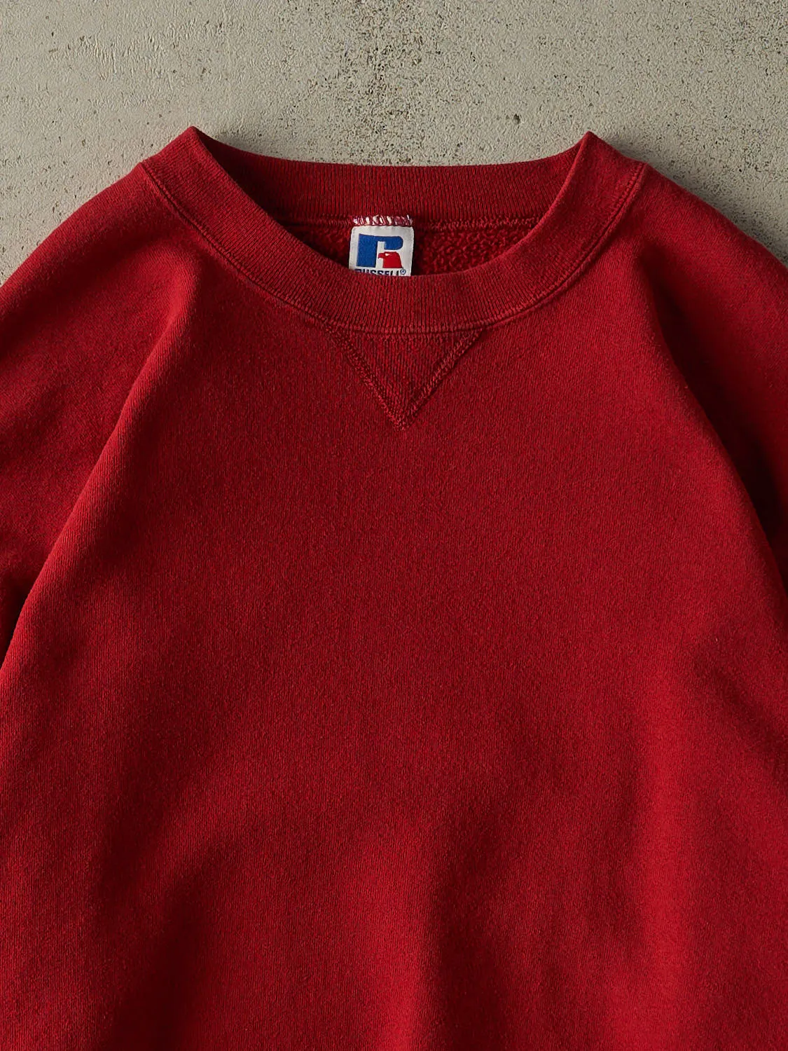 Vintage 90s Red Russell Athletic Blank Crewneck (XL/XXL) sold by Rebalance Vintage product image thumbnail 2