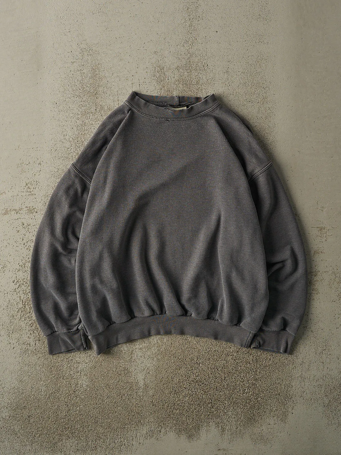 Vintage 90s Charcoal Grey Blank Boxy Crewneck (M/L) sold by Rebalance Vintage