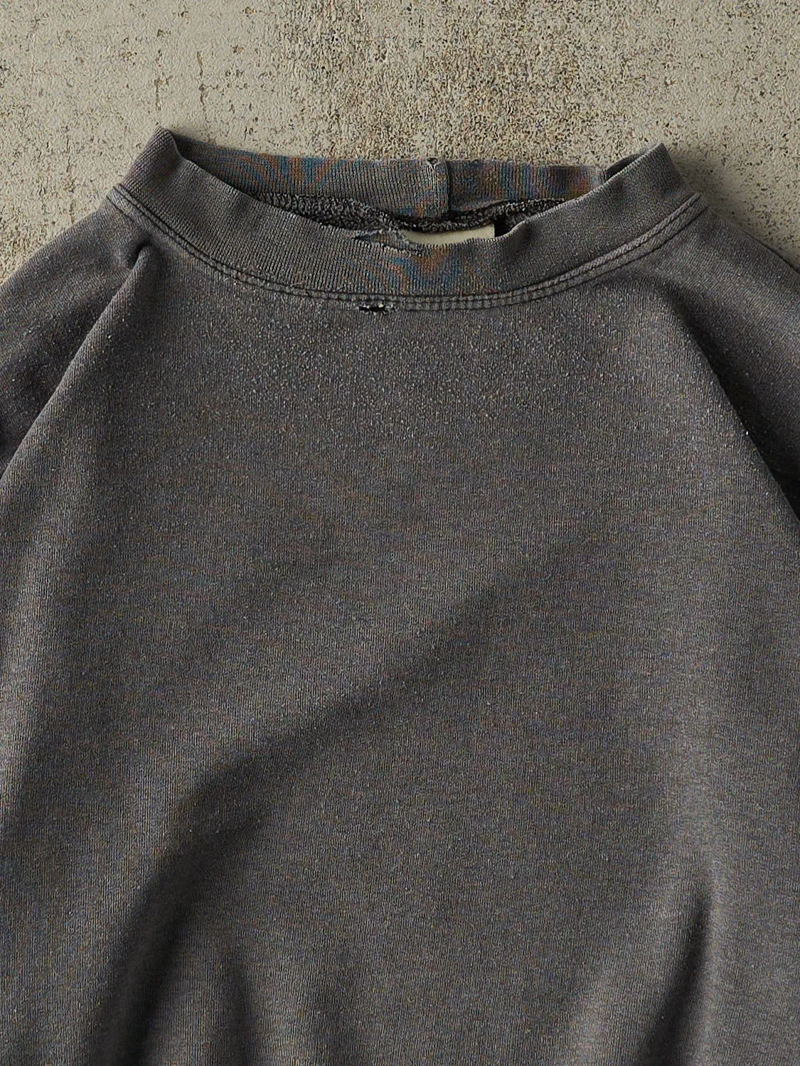 Vintage 90s Charcoal Grey Blank Boxy Crewneck (M/L) sold by Rebalance Vintage product image thumbnail 2