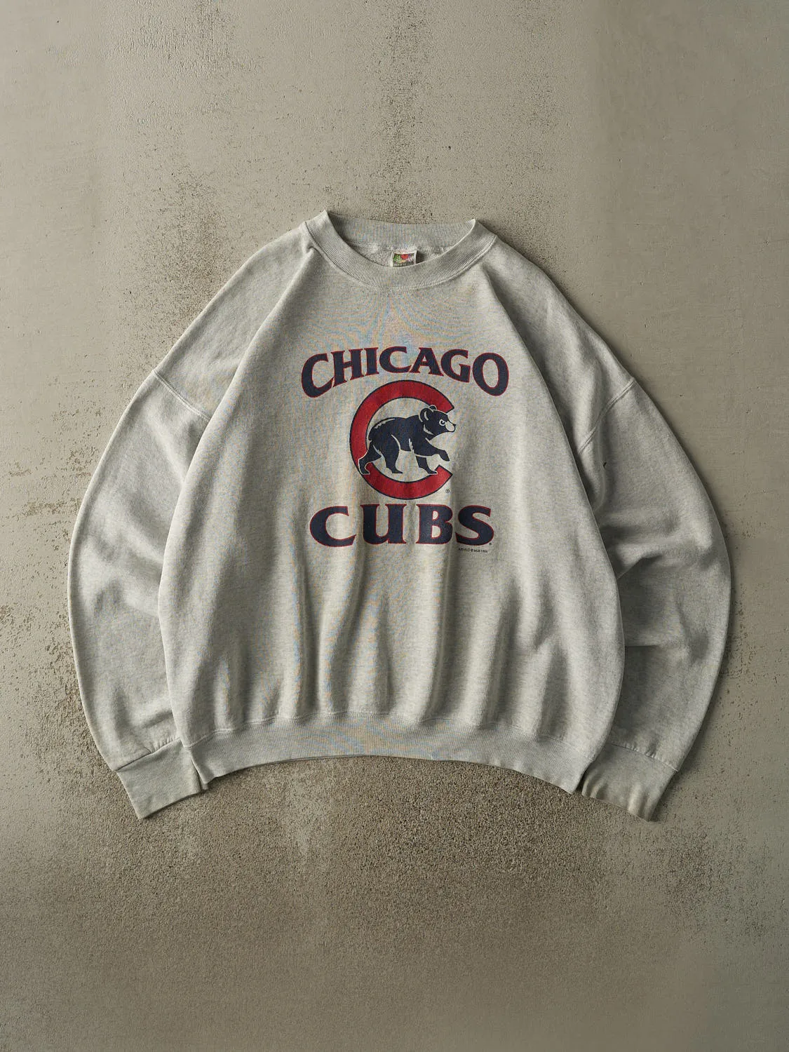 Vintage 96' Heather Grey Chicago Cubs Crewneck (XL) sold by Rebalance Vintage