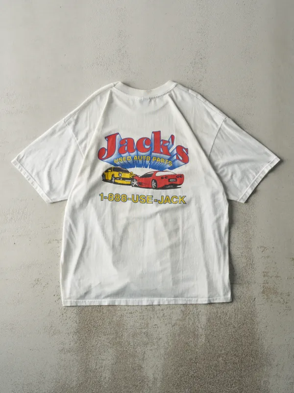 Vintage 90s White Jacks Used Auto Parts Tee (L) sold by Rebalance Vintage