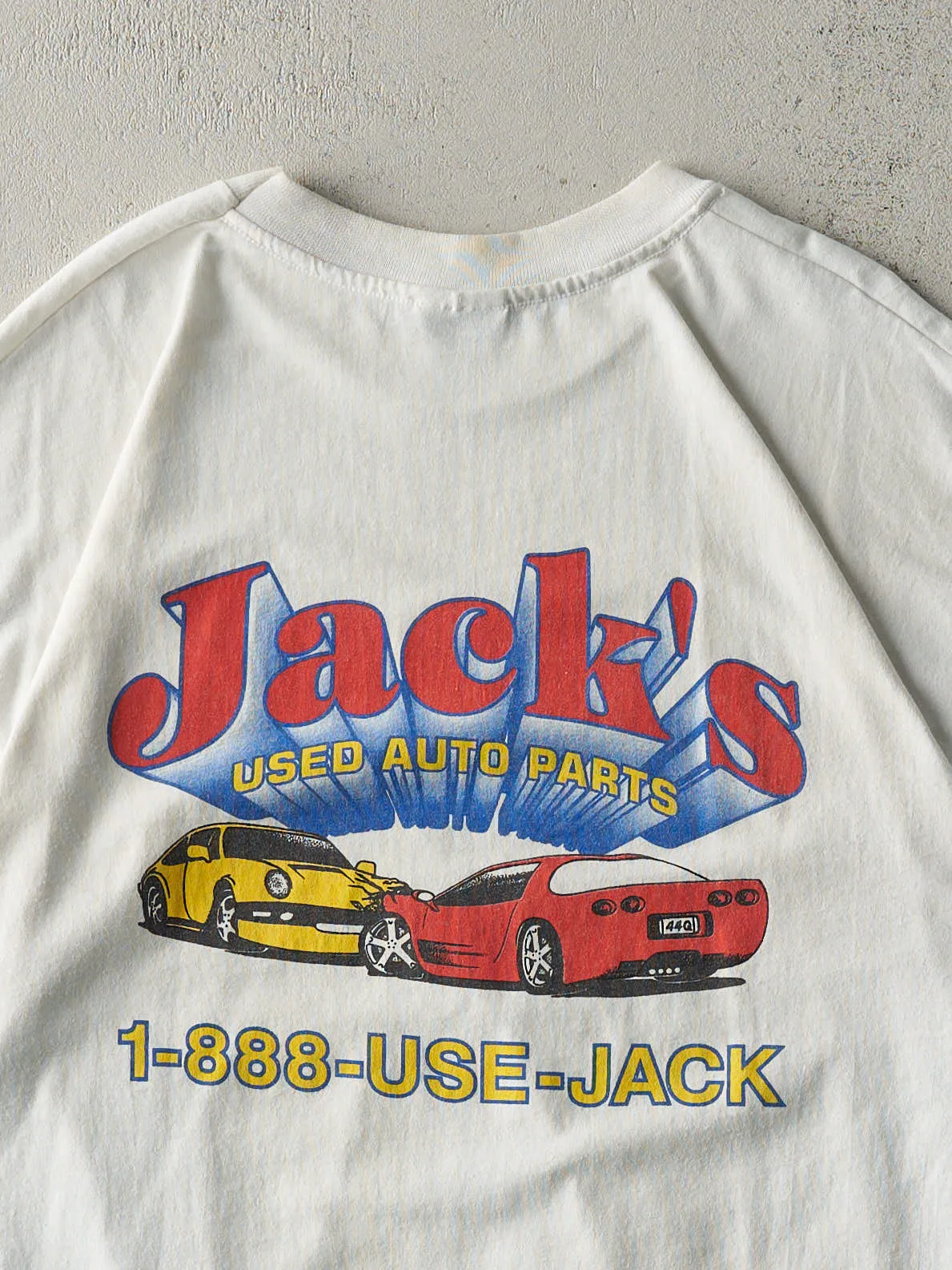Vintage 90s White Jacks Used Auto Parts Tee (L) sold by Rebalance Vintage product image thumbnail 4