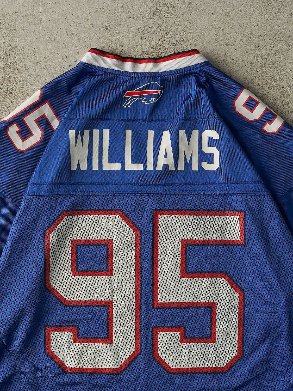Vintage Y2K Blue Buffalo Bills Kyle Williams #95 Cropped Football Jersey (L/XL) sold by Rebalance Vintage product image thumbnail 4