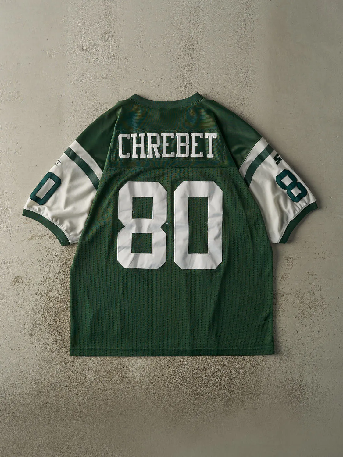 Vintage 90s Green New York Jets Wayne Chrebet #80 Football Jersey (XXL) sold by Rebalance Vintage product image thumbnail 2