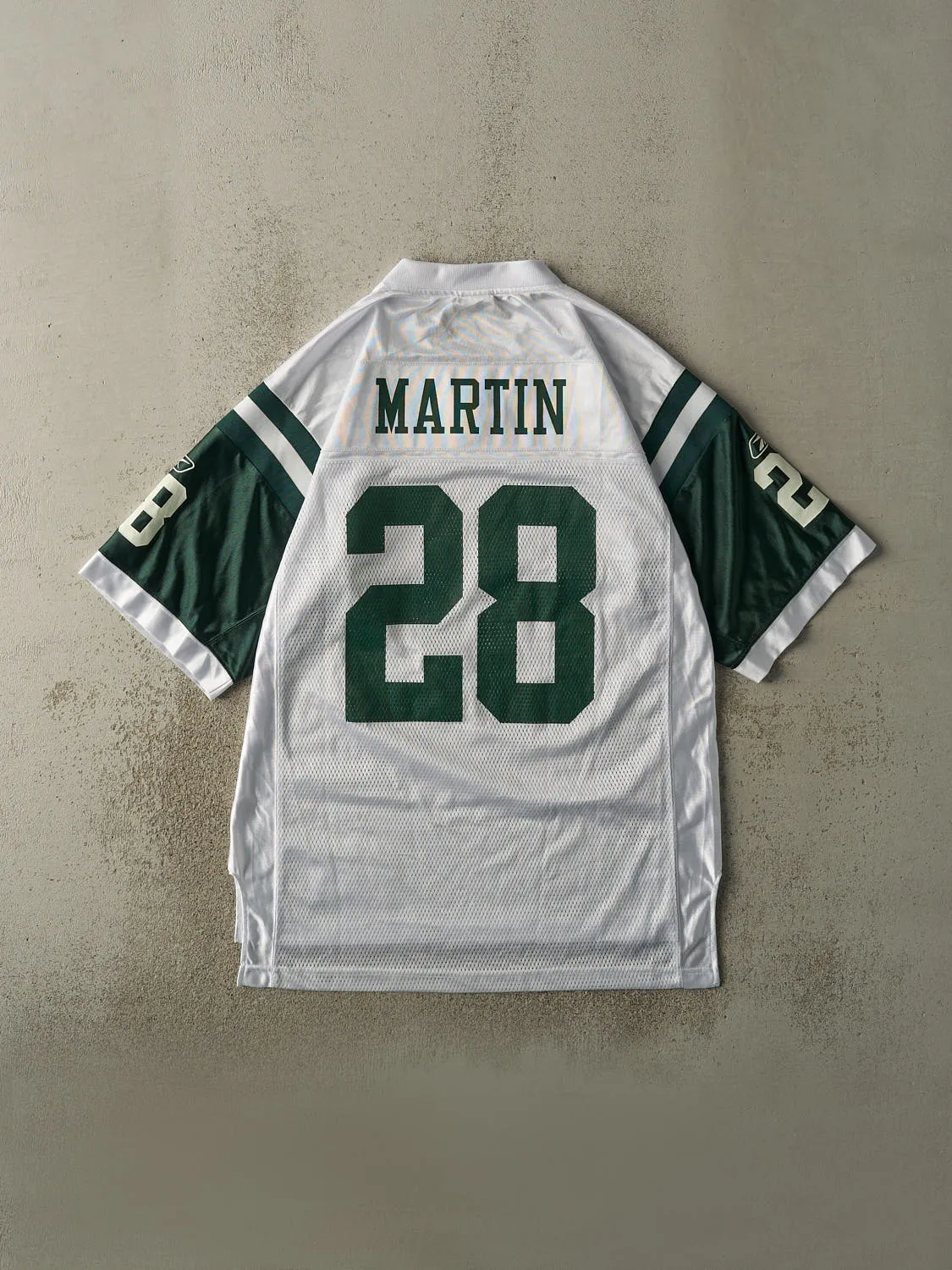 Vintage Y2K White New York Jets Curtis Martin #28 Football Jersey (XL/XXL) sold by Rebalance Vintage product image thumbnail 2