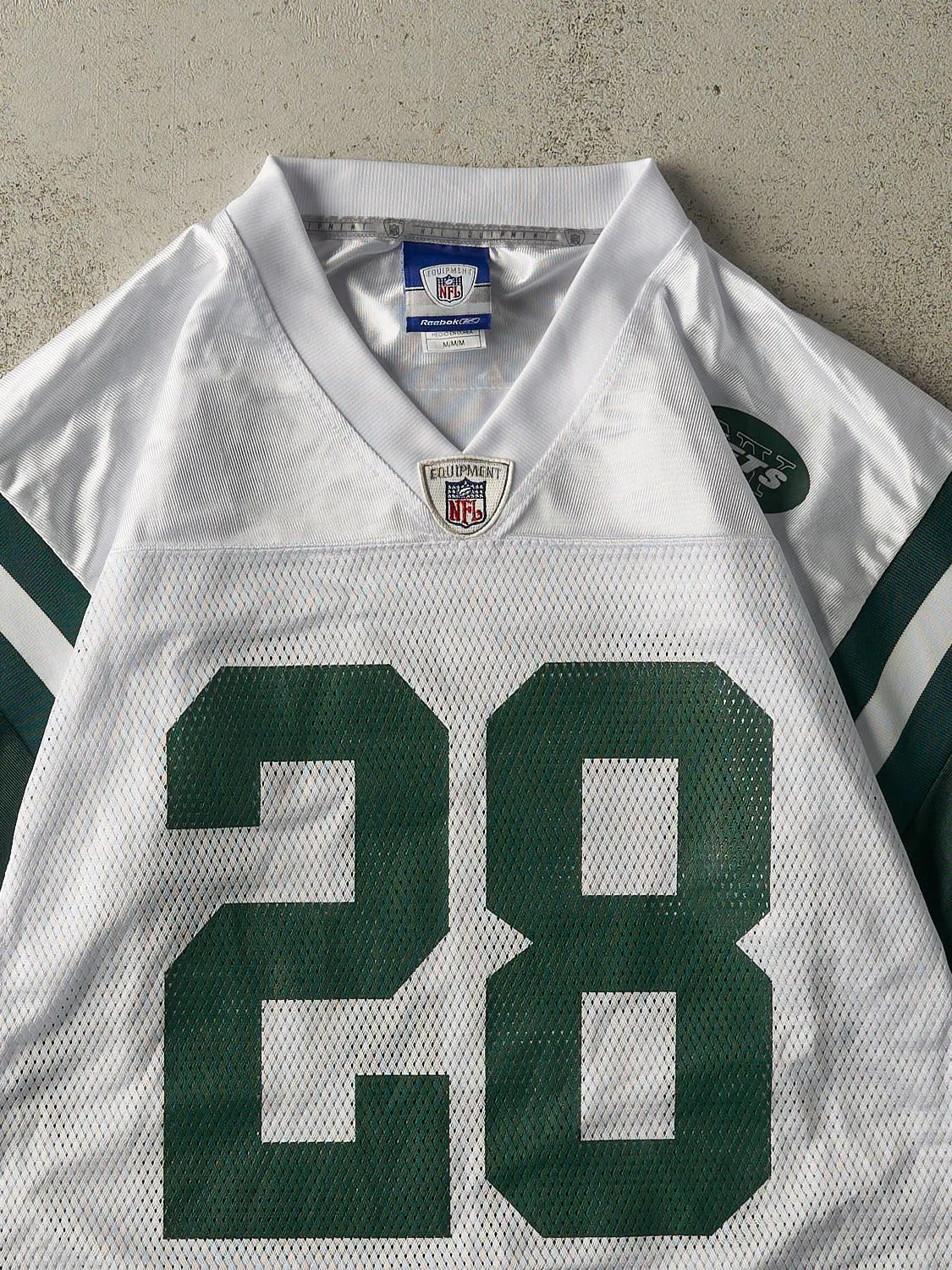 Vintage Y2K White New York Jets Curtis Martin #28 Football Jersey (XL/XXL) sold by Rebalance Vintage product image thumbnail 3