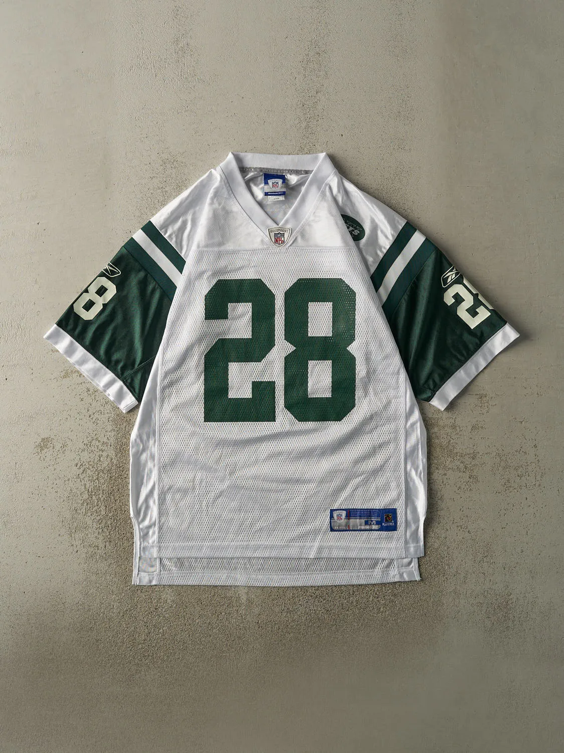 Vintage Y2K White New York Jets Curtis Martin #28 Football Jersey (XL/XXL) sold by Rebalance Vintage