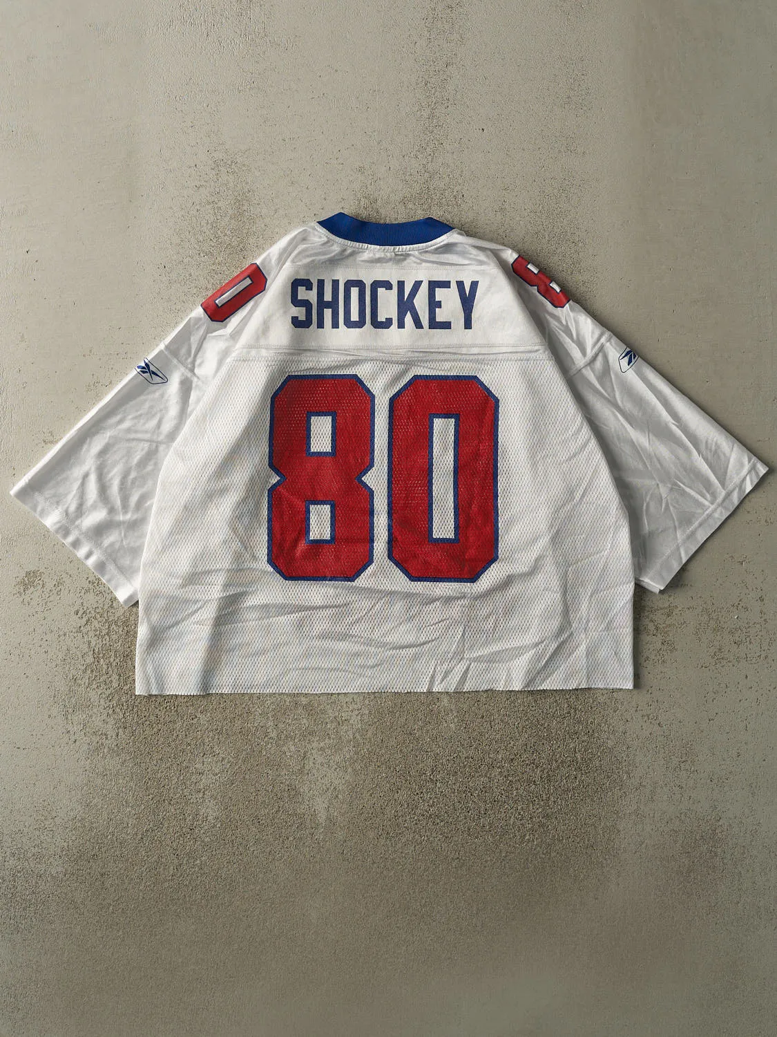 Vintage Y2K White New York Giants Jeremy Shockey #80 Cropped Football Jersey (L/XL) sold by Rebalance Vintage product image thumbnail 2