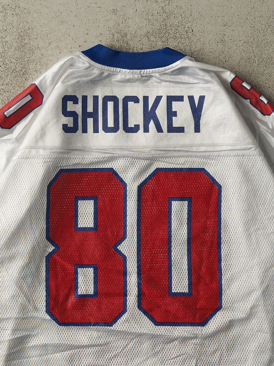 Vintage Y2K White New York Giants Jeremy Shockey #80 Cropped Football Jersey (L/XL) sold by Rebalance Vintage product image thumbnail 4