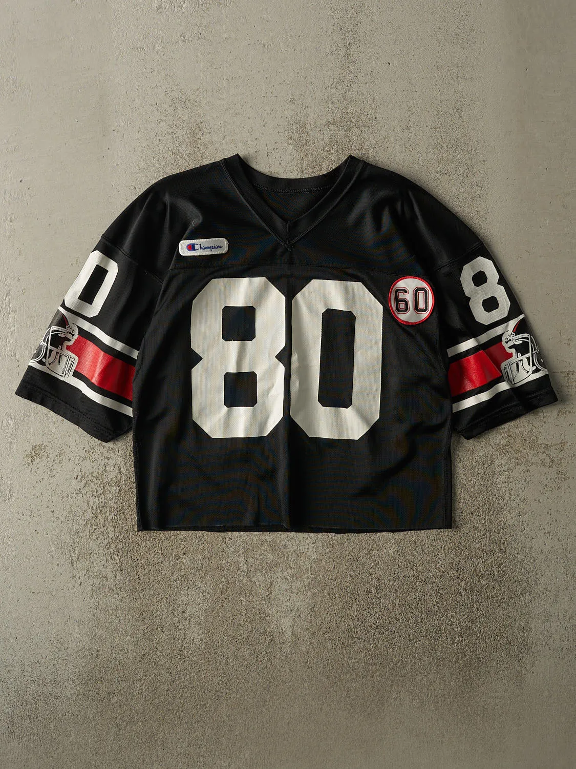 Vintage 90s Black Ottawa Rough Riders CFL #80 Cropped Football Jersey (S/M) sold by Rebalance Vintage