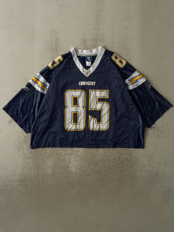 Vintage Y2K Navy Blue San Diego Chargers #85 Antonio Gates Cropped Football Jersey (XL) sold by Rebalance Vintage
