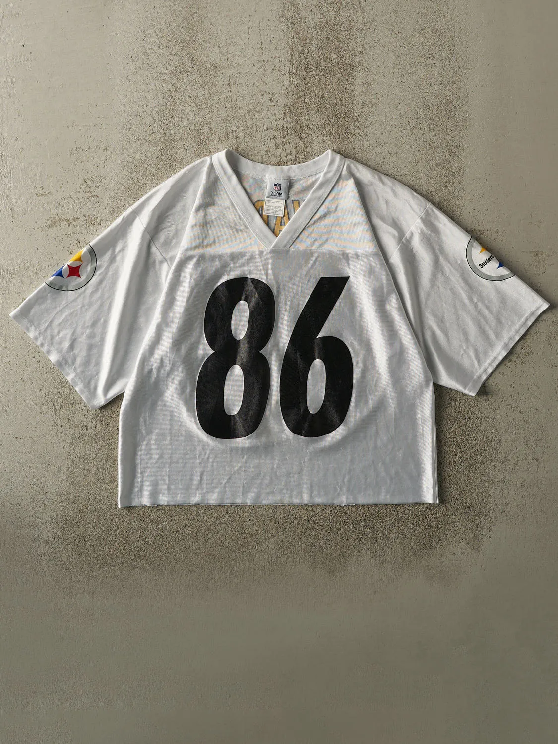 Vintage Y2K White Pittsburgh Steelers #86 Hines Ward Cropped Football Jersey (S/M) sold by Rebalance Vintage