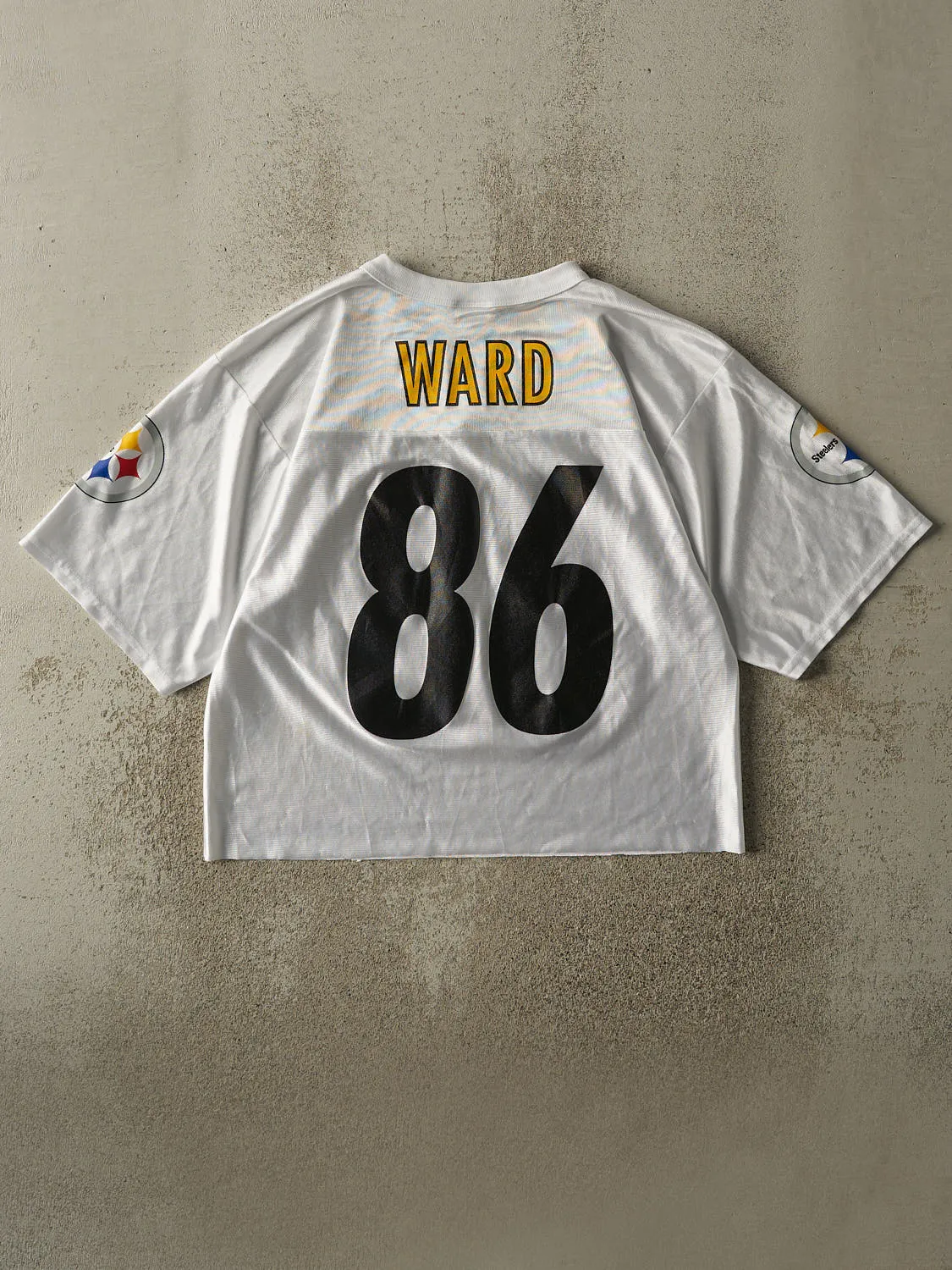 Vintage Y2K White Pittsburgh Steelers #86 Hines Ward Cropped Football Jersey (S/M) sold by Rebalance Vintage product image thumbnail 3