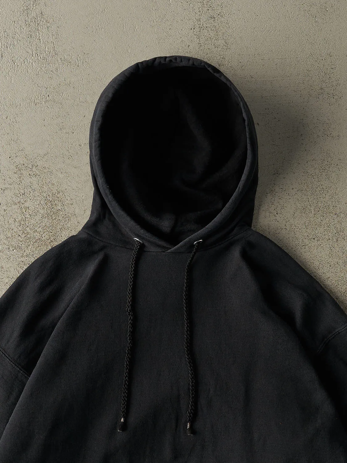 Vintage 90s Black Blank Hoodie (L/XL) sold by Rebalance Vintage product image thumbnail 2