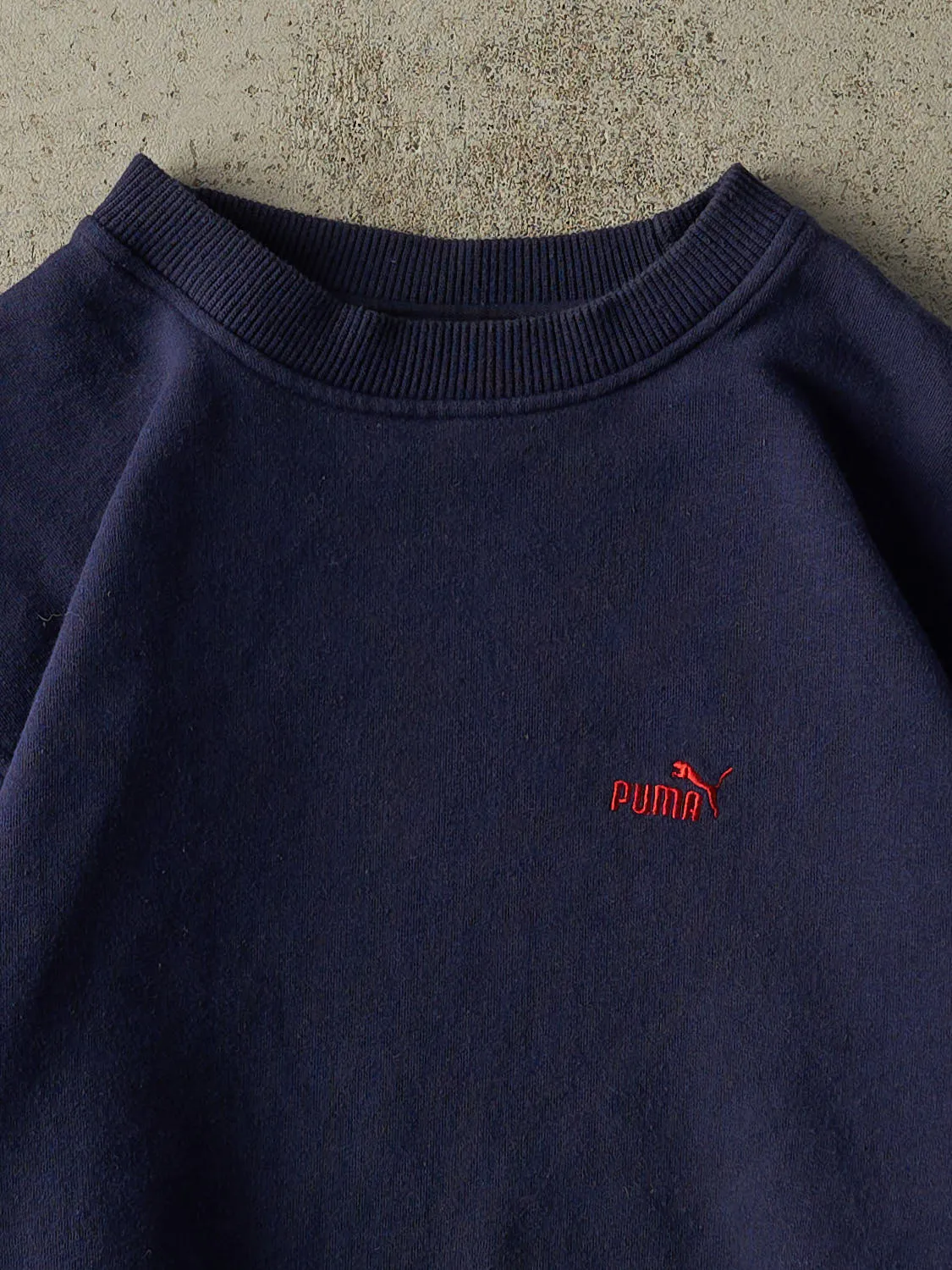 Vintage Y2K Navy Blue Puma Embroidered Crewneck (M/L) sold by Rebalance Vintage product image thumbnail 2