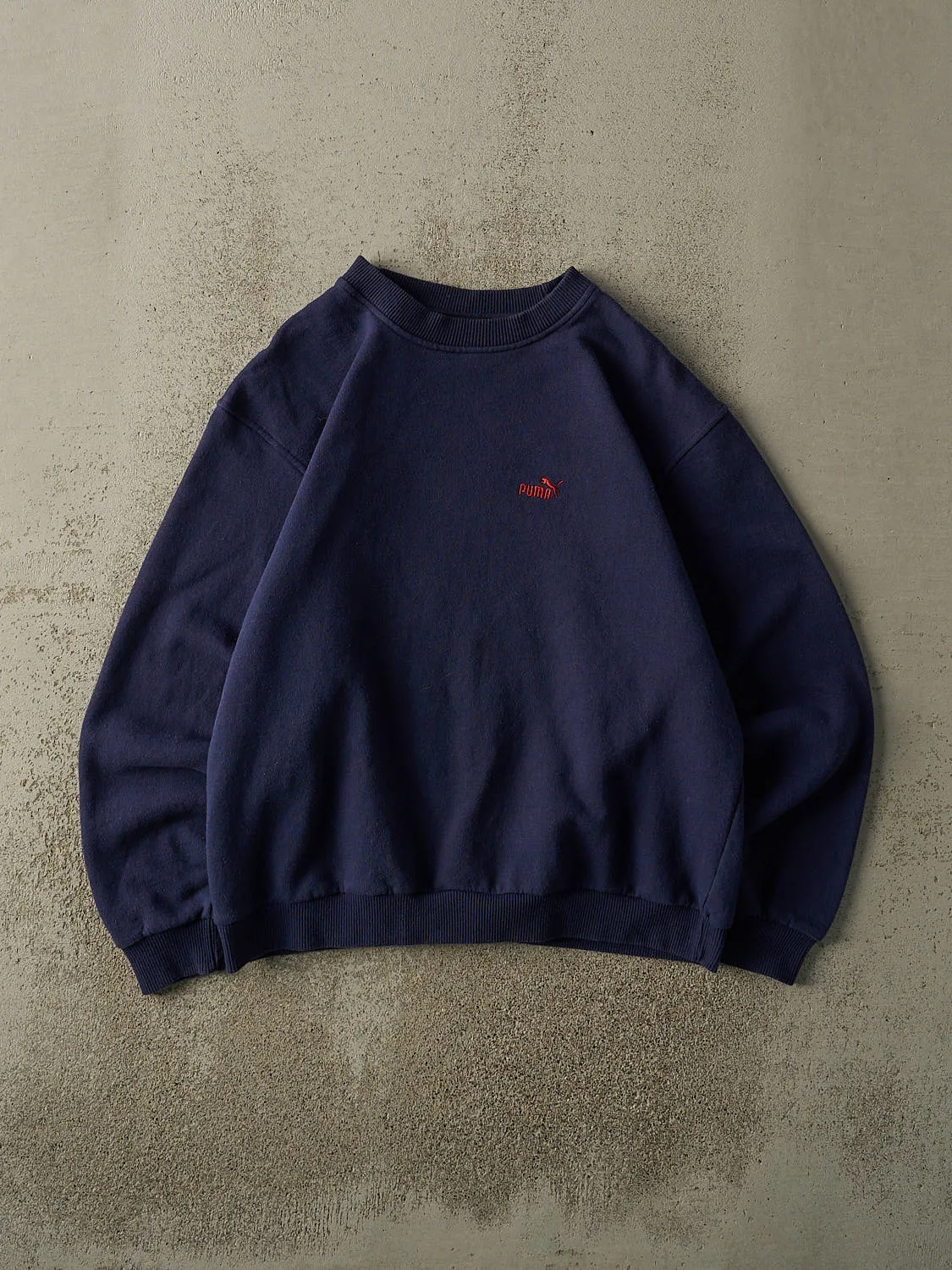 Vintage Y2K Navy Blue Puma Embroidered Crewneck (M/L) sold by Rebalance Vintage