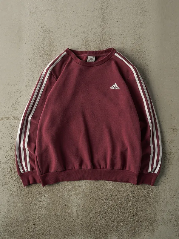 Vintage Y2K Burgundy Adidas Embroidered Crewneck (M/L) sold by Rebalance Vintage