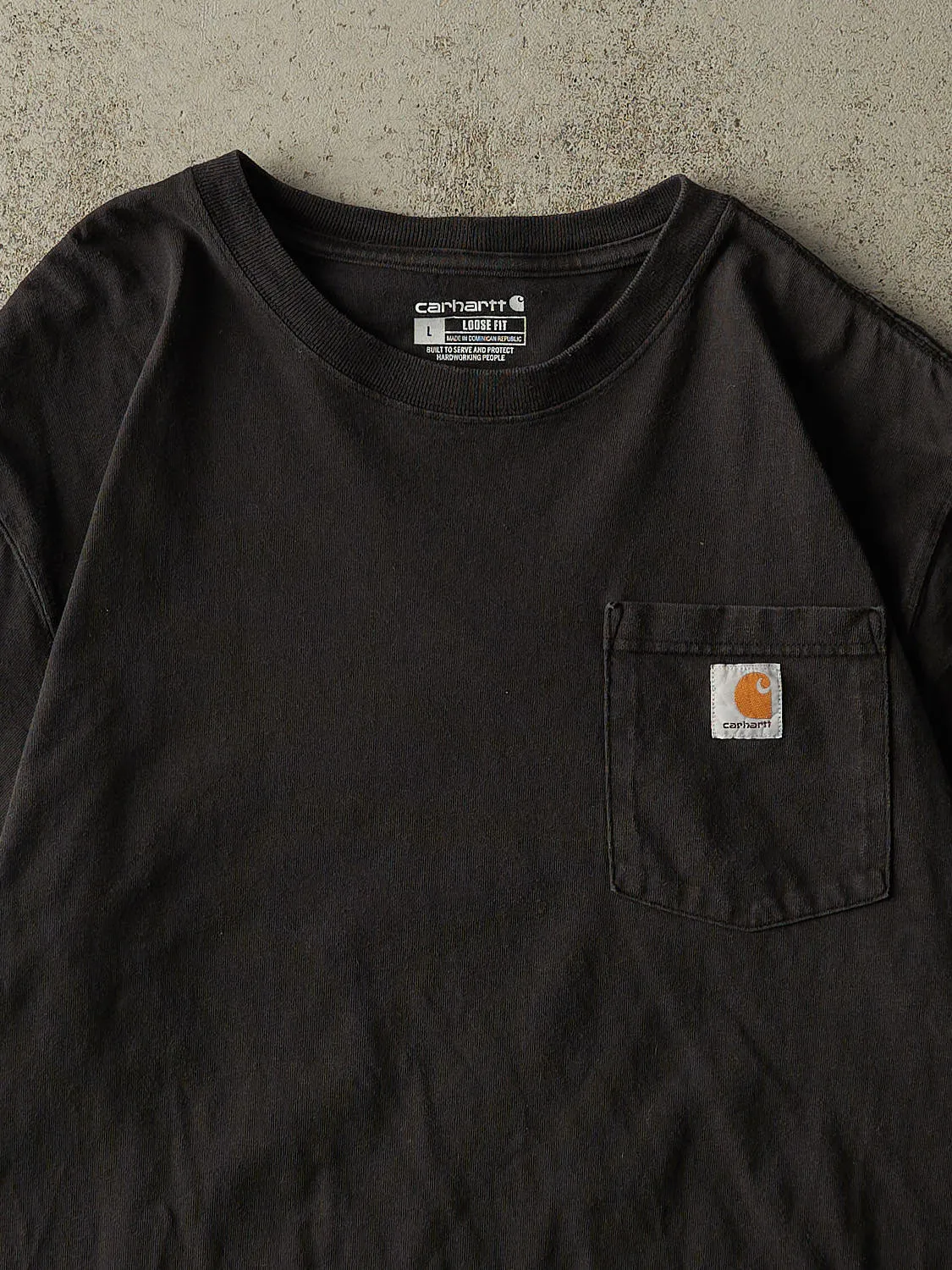 Vintage Y2K Black Carhartt Pocket Tee (XL) sold by Rebalance Vintage product image thumbnail 2