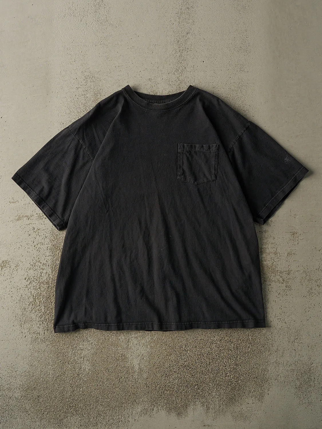 Vintage 90s Black Blank Pocket Tee (L/XL) sold by Rebalance Vintage