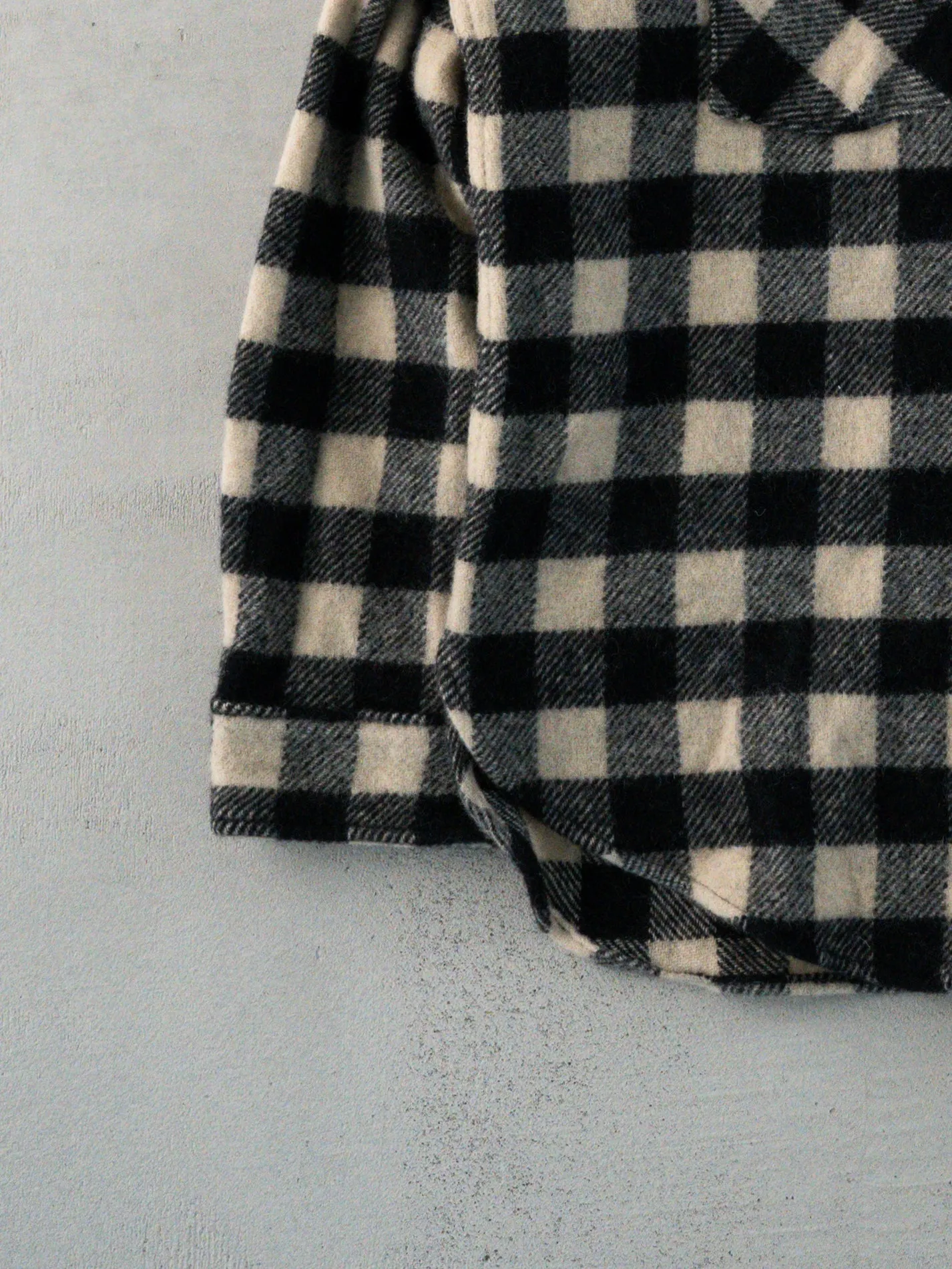 Vintage 70s Black and White Woolrich Checkered Button Up (S/M) sold by Rebalance Vintage product image thumbnail 3