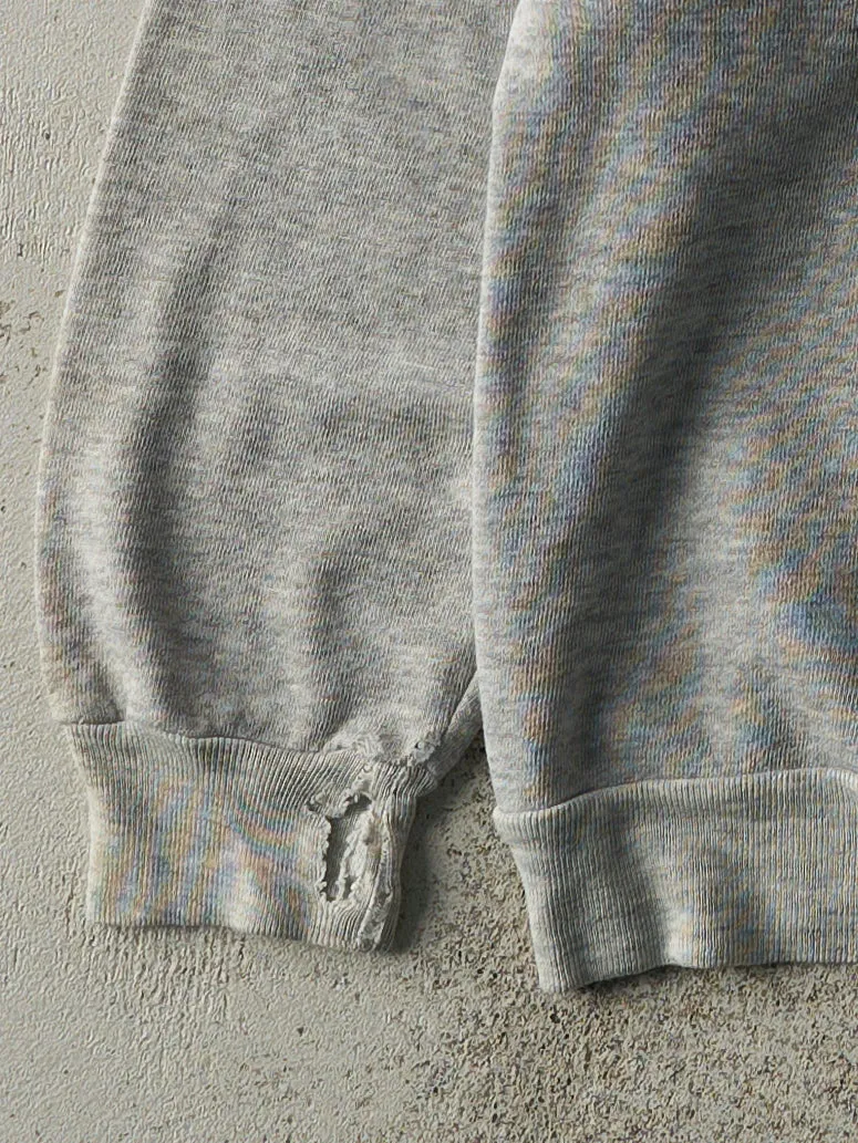 Vintage 90s Heather Grey Blank Lightweight Hoodie (M) sold by Rebalance Vintage product image thumbnail 3