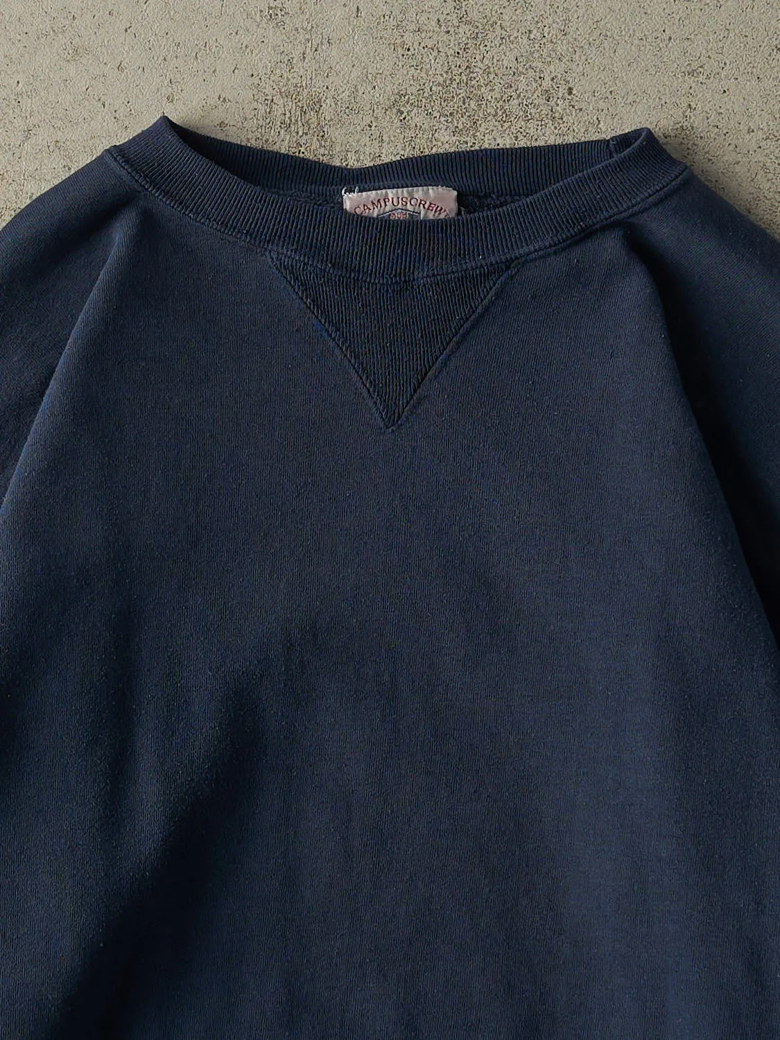 Vintage Y2K Navy Blue Blank Crewneck (L) sold by Rebalance Vintage product image thumbnail 2