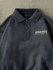 Vintage 90s Sun Faded Navy Brooks Embroidered Quarter Button Sweater (M) sold by Rebalance Vintage