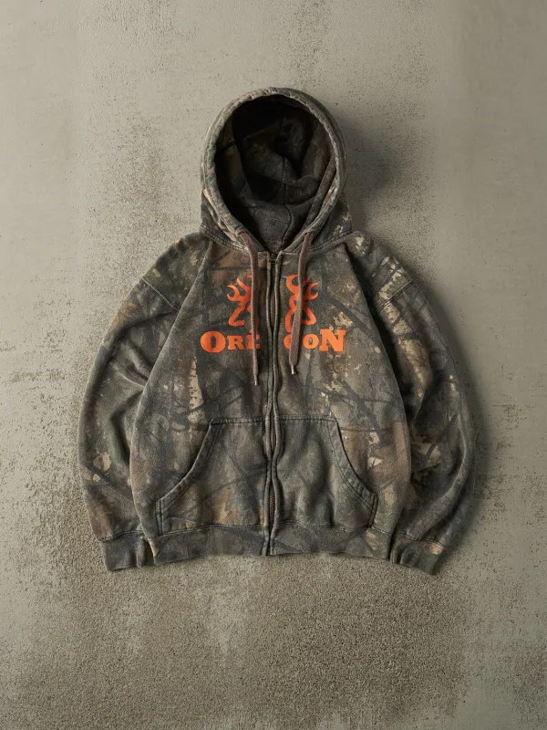Vintage Y2K Camo Oregon x Browning Zip Up Hoodie (S) sold by Rebalance Vintage