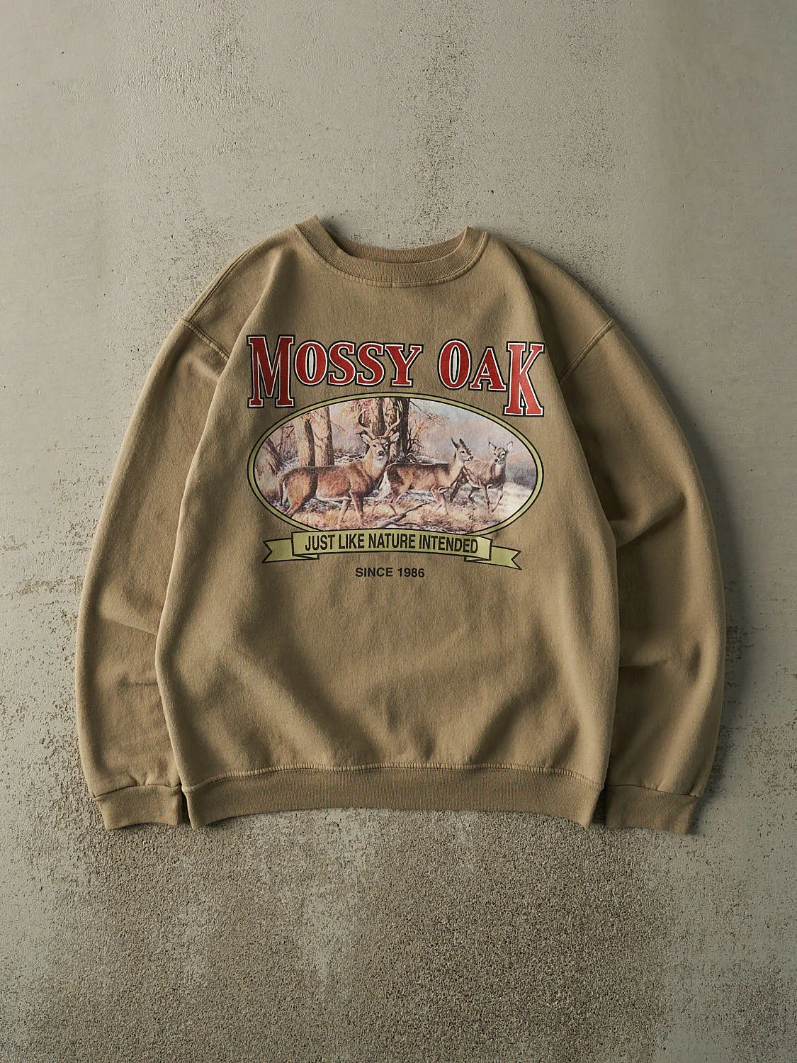 Vintage Y2K Beige Mossy Oak Crewneck (M/L) sold by Rebalance Vintage