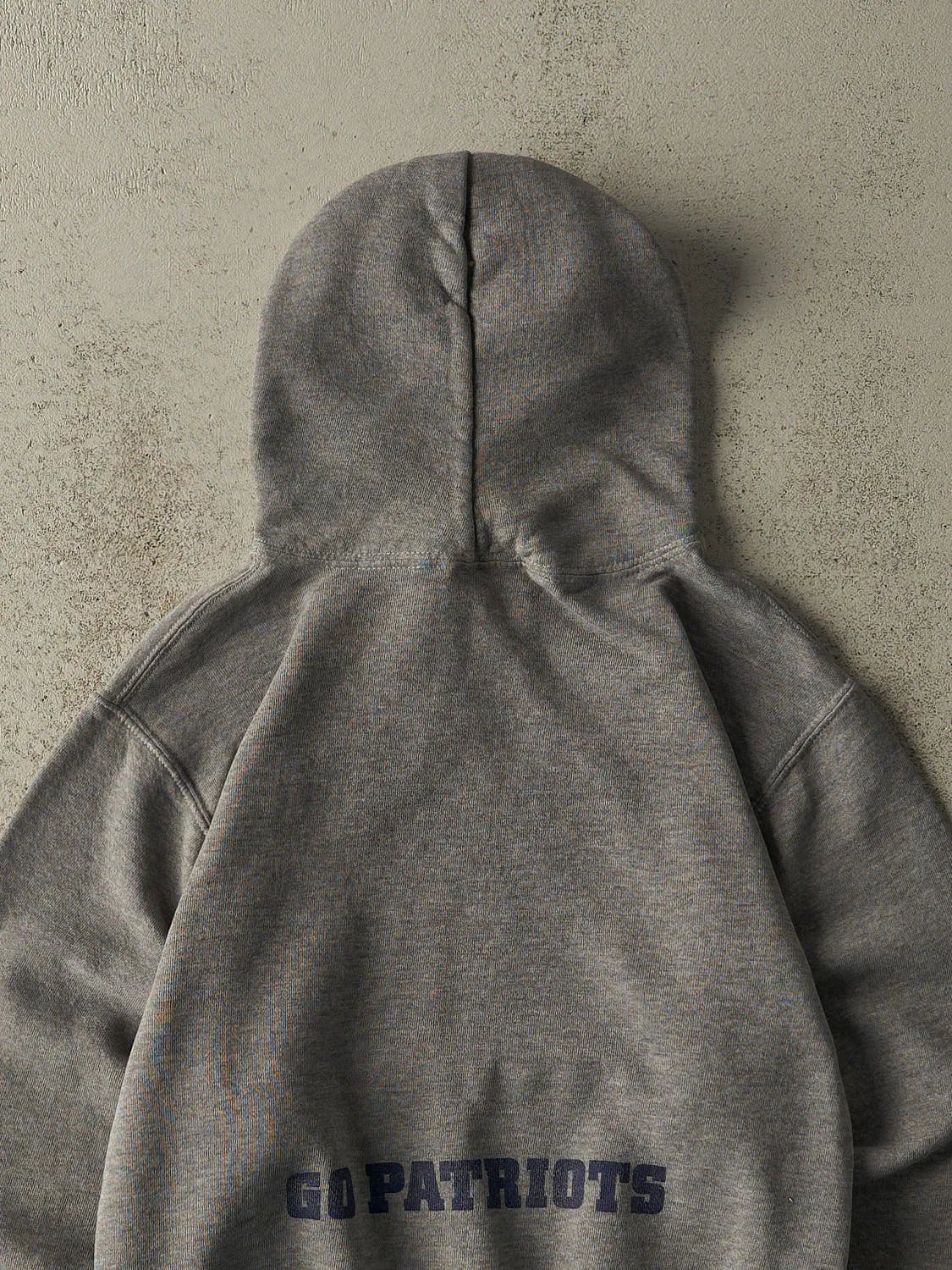 Vintage Y2K Charcoal Grey Beyer Patriots Hoodie (S) sold by Rebalance Vintage product image thumbnail 4