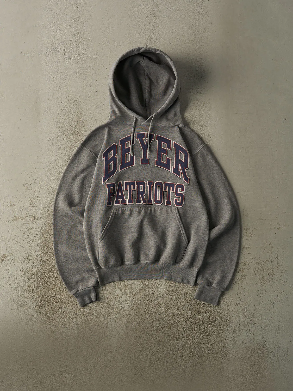 Vintage Y2K Charcoal Grey Beyer Patriots Hoodie (S) sold by Rebalance Vintage